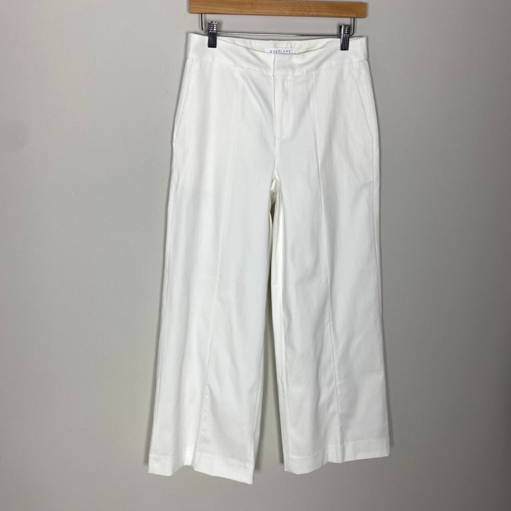 Everlane White High-Rise Wide Leg Pants